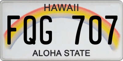 HI license plate FQG707