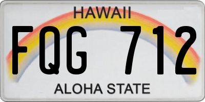 HI license plate FQG712