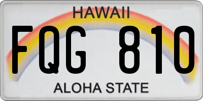 HI license plate FQG810