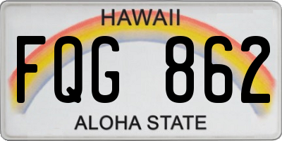 HI license plate FQG862