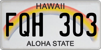 HI license plate FQH303
