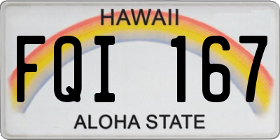 HI license plate FQI167