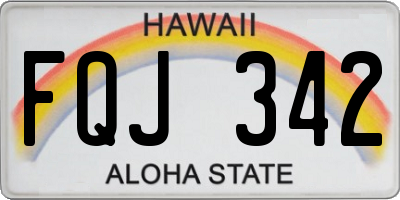 HI license plate FQJ342