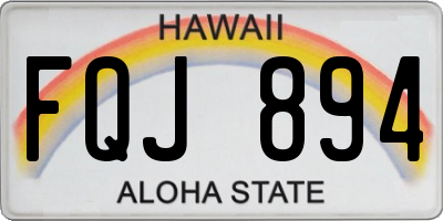 HI license plate FQJ894