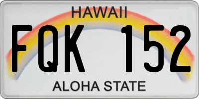 HI license plate FQK152