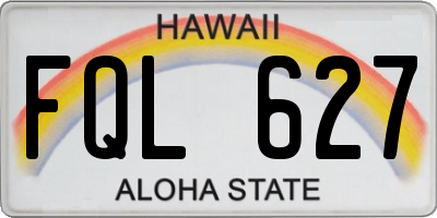 HI license plate FQL627