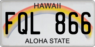 HI license plate FQL866