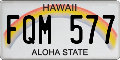 HI license plate FQM577