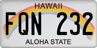 HI license plate FQN232