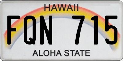 HI license plate FQN715