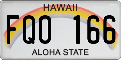 HI license plate FQO166