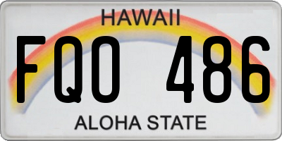 HI license plate FQO486