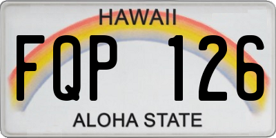 HI license plate FQP126