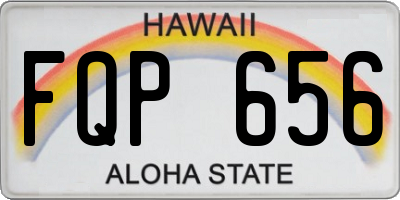 HI license plate FQP656