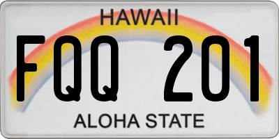 HI license plate FQQ201
