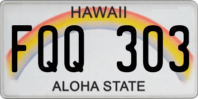 HI license plate FQQ303
