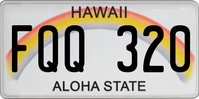 HI license plate FQQ320