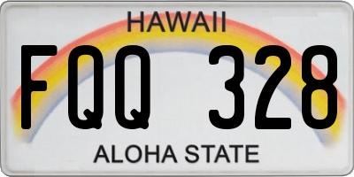 HI license plate FQQ328