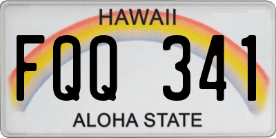 HI license plate FQQ341