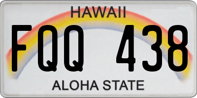 HI license plate FQQ438
