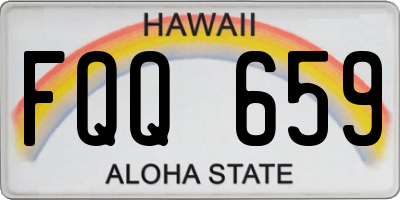 HI license plate FQQ659