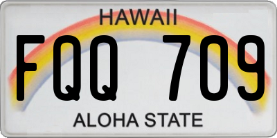 HI license plate FQQ709
