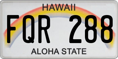 HI license plate FQR288