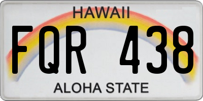HI license plate FQR438