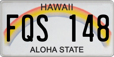 HI license plate FQS148