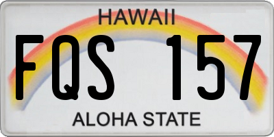 HI license plate FQS157