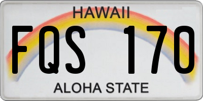 HI license plate FQS170