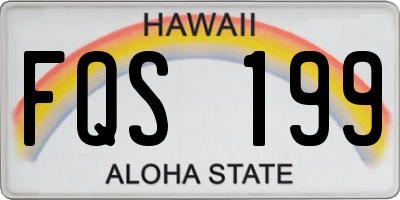 HI license plate FQS199