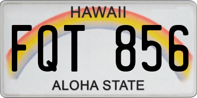 HI license plate FQT856