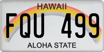HI license plate FQU499