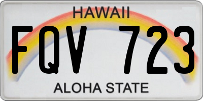 HI license plate FQV723