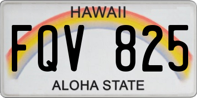 HI license plate FQV825