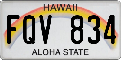 HI license plate FQV834
