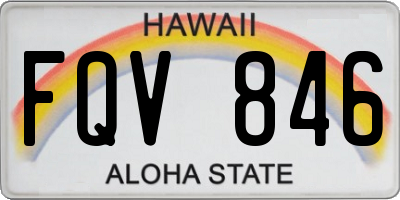HI license plate FQV846