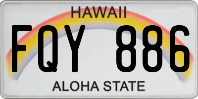 HI license plate FQY886
