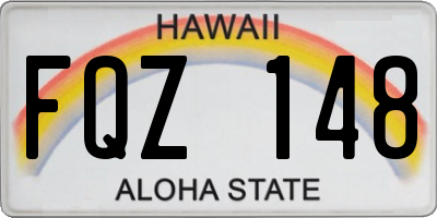 HI license plate FQZ148