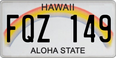 HI license plate FQZ149