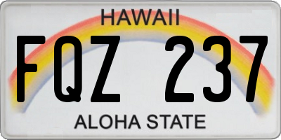 HI license plate FQZ237