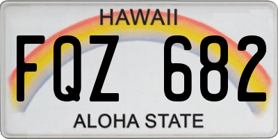 HI license plate FQZ682