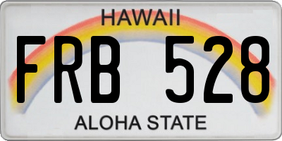 HI license plate FRB528