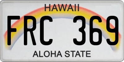 HI license plate FRC369