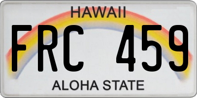 HI license plate FRC459