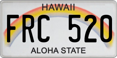 HI license plate FRC520