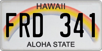 HI license plate FRD341