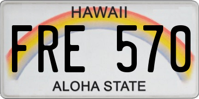 HI license plate FRE570