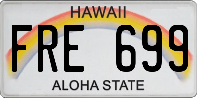 HI license plate FRE699